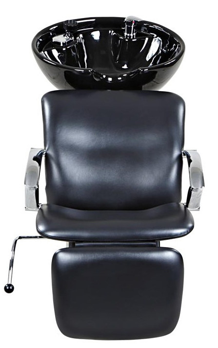 21 " Width Salon Shampoo Bowls And Chairs With Chrome Steel Armrest WT-8266