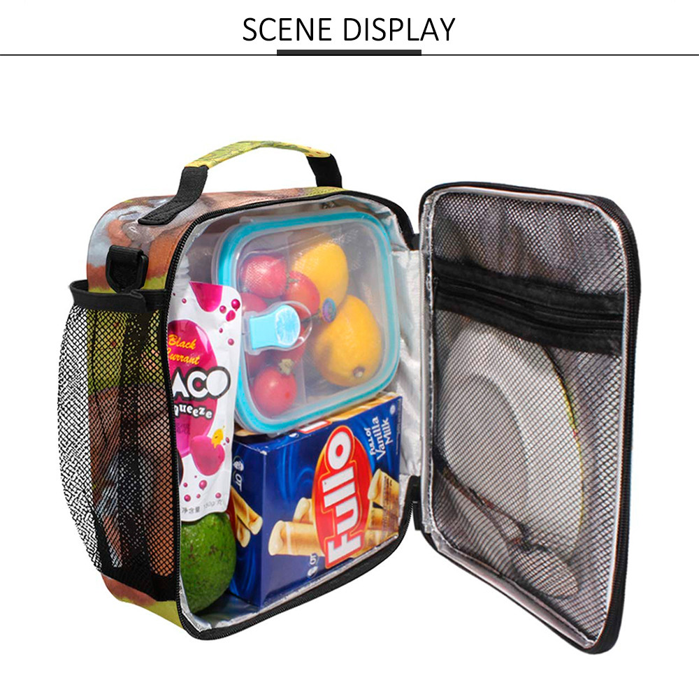 Multifunctional Reusable Cooler Tote Bag For Lunch Containing