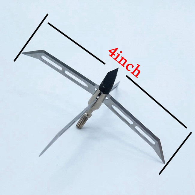 4 Blade Bow Hunting Turkey Broadheads Archery Field Points 150 Grain