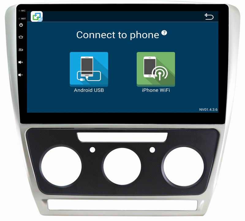 Ouchuangbo car radio dual zone android 8.1 for Skoda Octavia 2010-2013 manual with 2GB RAM 32GB ROM BT SWC USB
