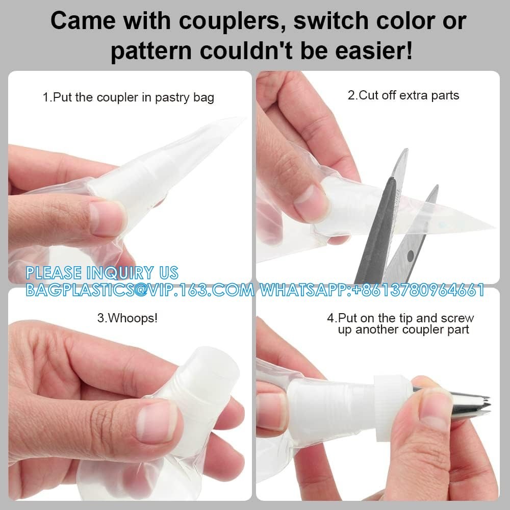 Piping Bags, Pastry Bags 12 Inch 100pcs, Disposable Icing Piping Pastry Bags For Cookie/Cake Decorating Supplies