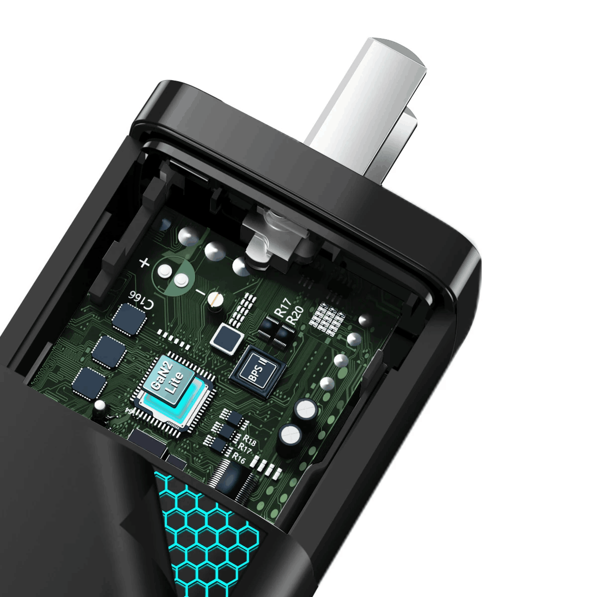Portable Charging 65W 2 Ports Small PD Fast Charging Charger with GaN Gallium Nitride