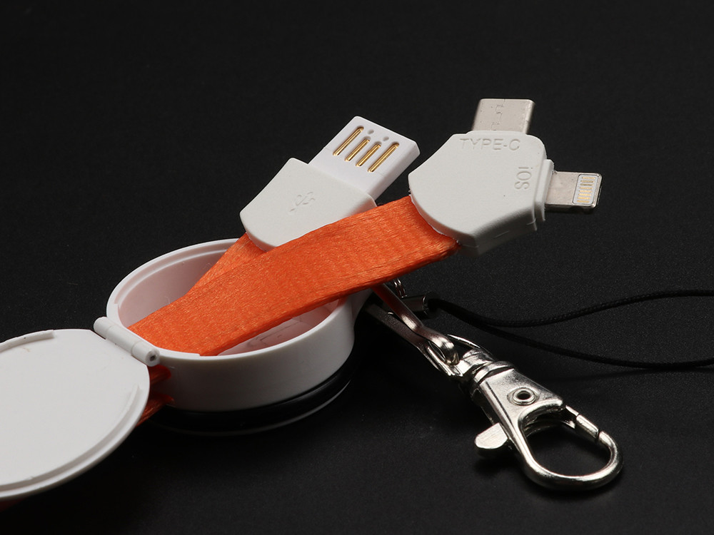 Portable USB Extension Cable 3 In 1 Id For Smartphone Length 90 Cm ABS Connector