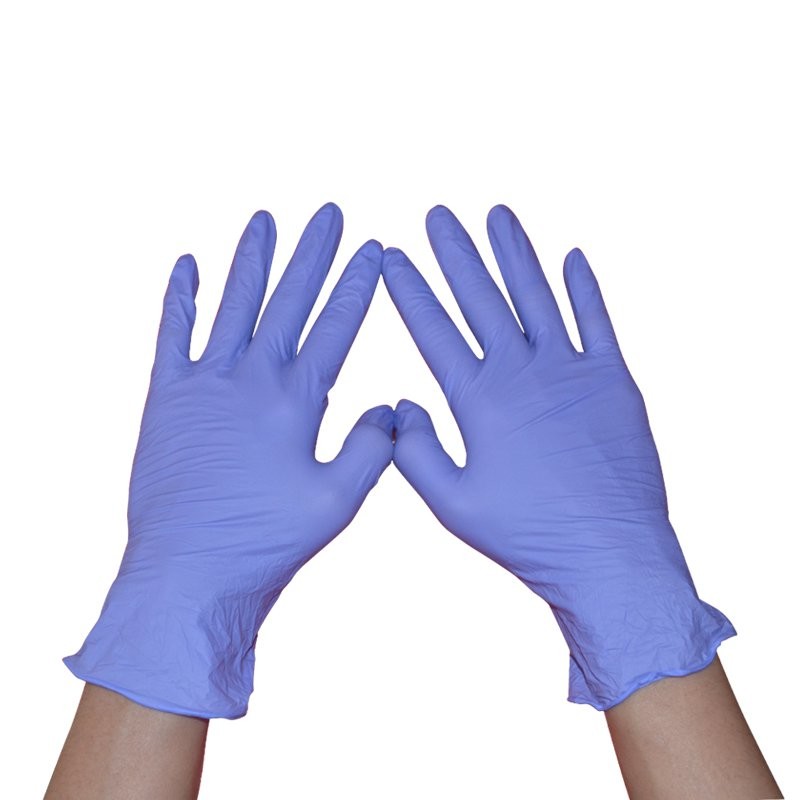 Durable Non Sterile Disposable Nitrile Gloves Powder Free 240mm Length