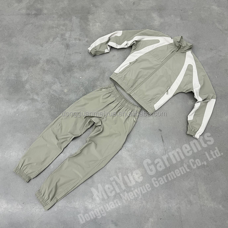 Heat Transfer Printing Windbreaker Tracksuit Unisex Jogging Suits Custom Lables
