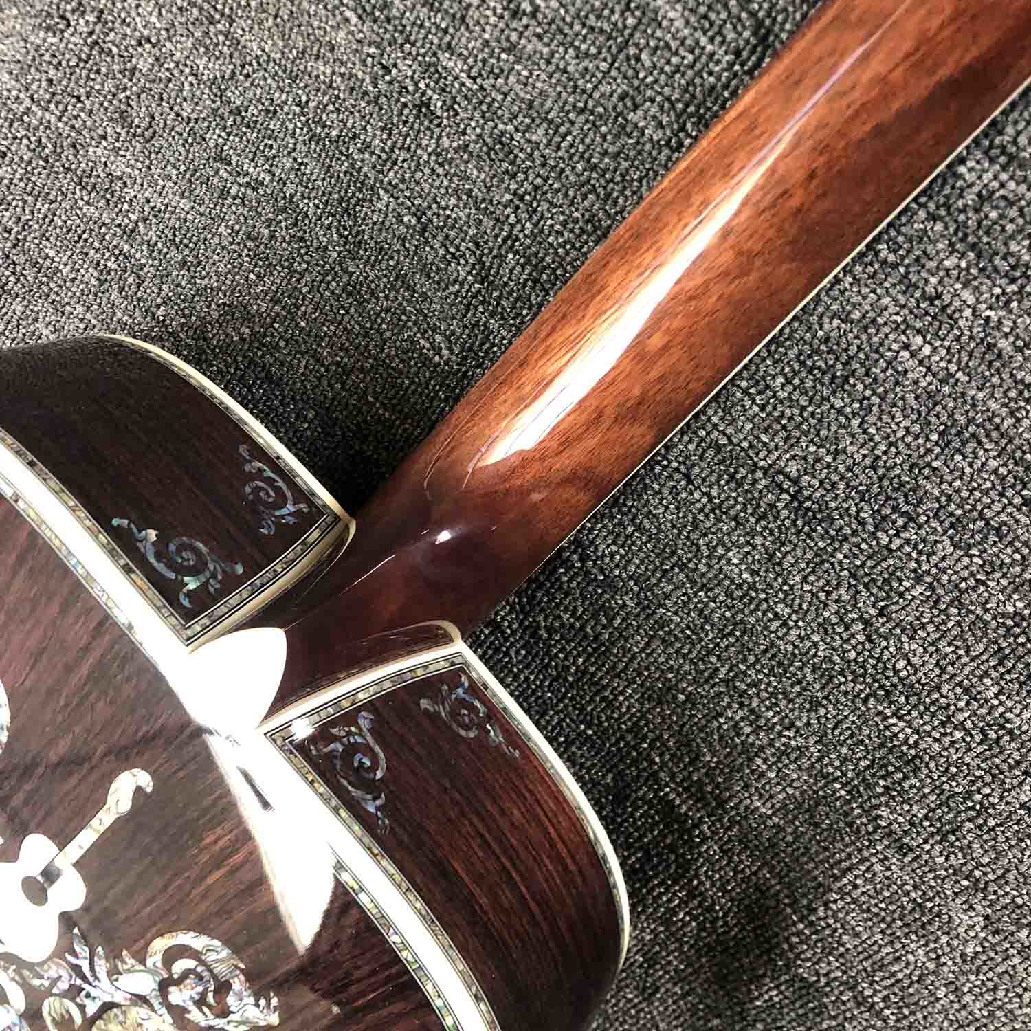 Custom AAAAA Handmade D100AA All Solid Wood Vintage D Dreadnought D100A Acoustic Guitar Deluxe Full Abalone Binding