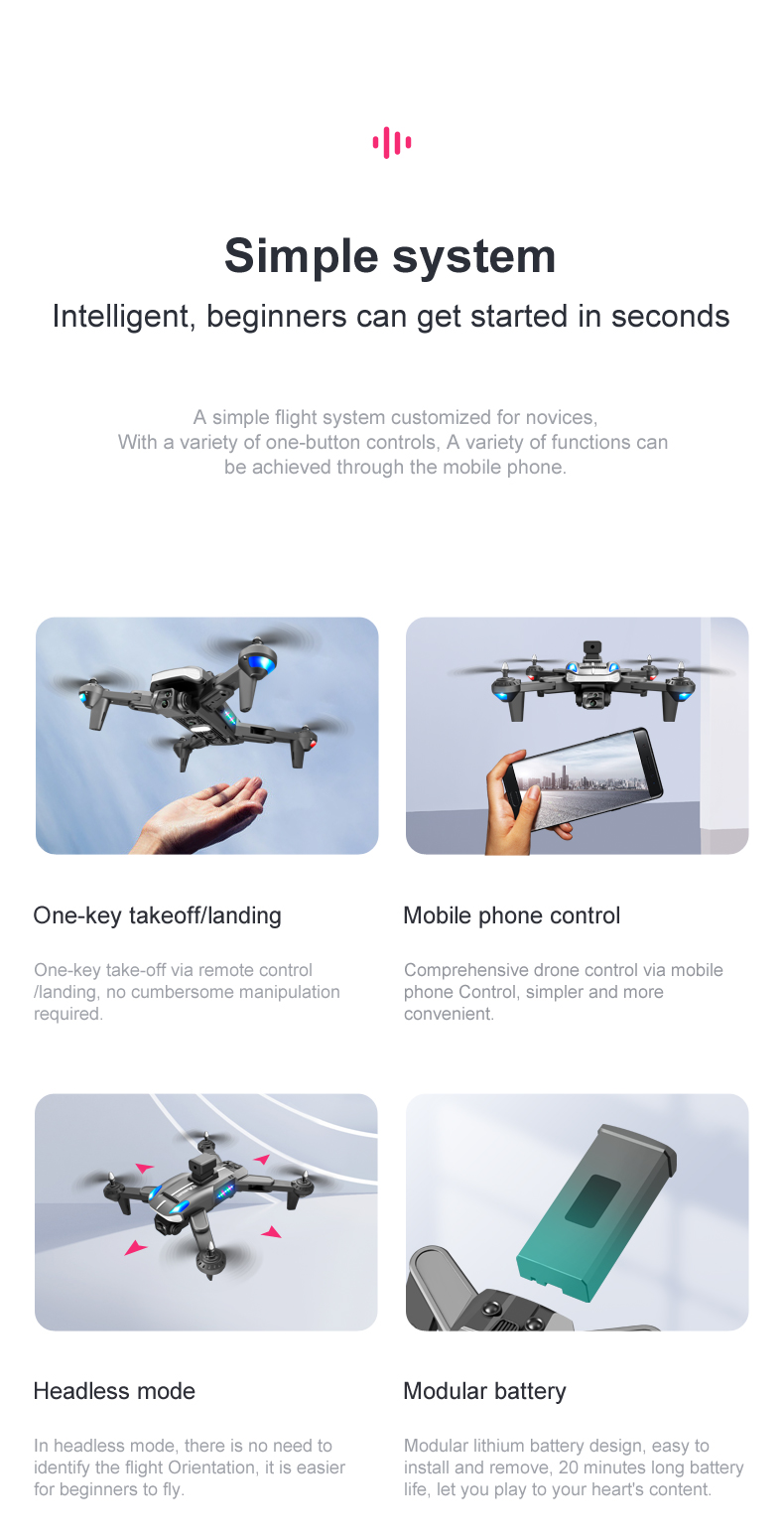 K8 Pro Drone With 4k Dual Camera Wifi Fpv Optical Flow Positioning Four-way Obstacle Avoidance Dron Rc Quadcopter