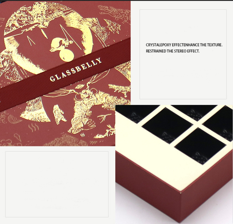 Luxury Chocolate Candy Packaging Gift Boxes With Ribbon , Recycled Paperboard Rectangular Packaging Box
