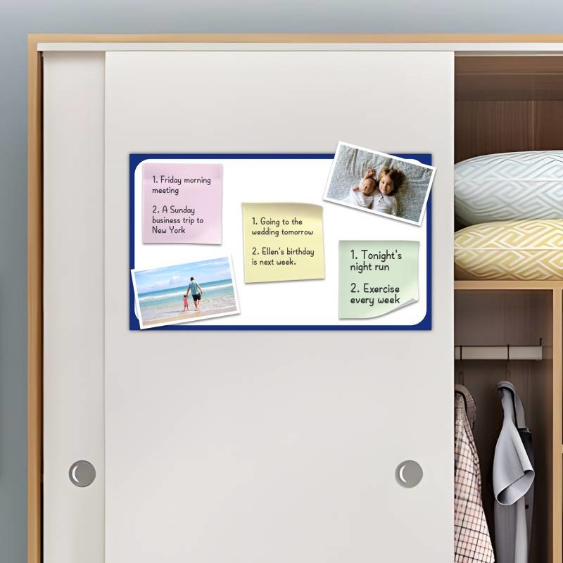 Double Sides Sticky Reusable Magnetic Memo Strip Notice Board For Fridge