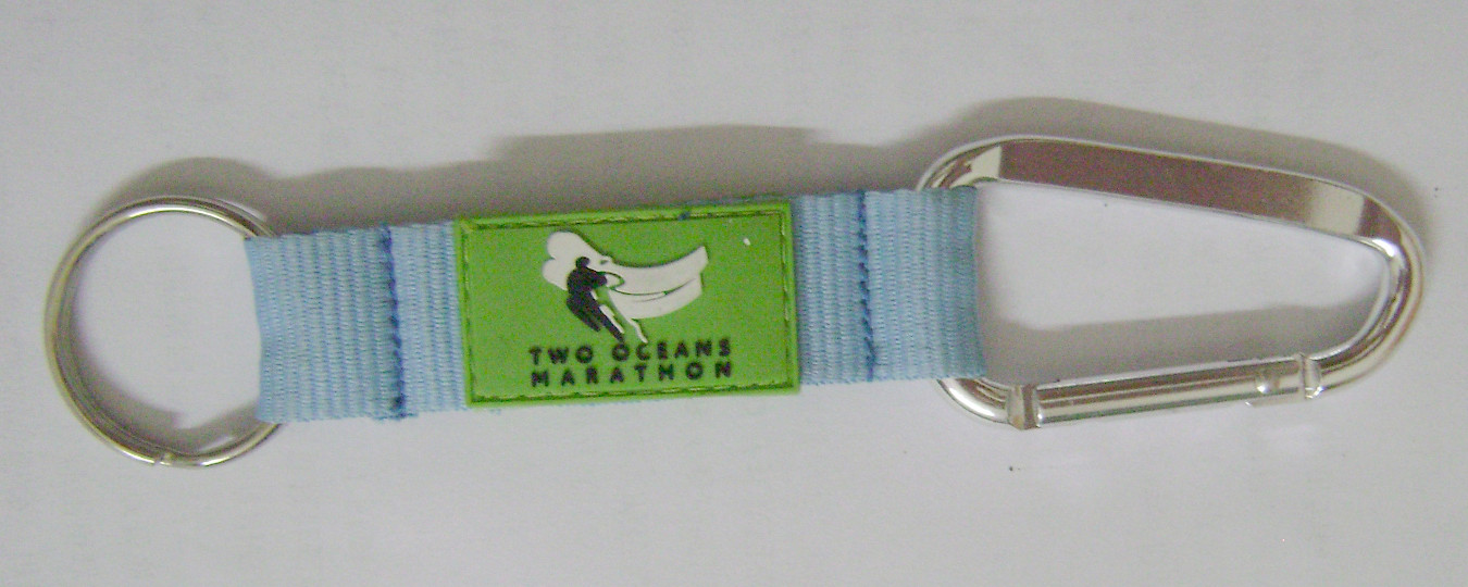 100% Polyester Verious Shape Custom Carabiner Keychain With Silk Screen Printing