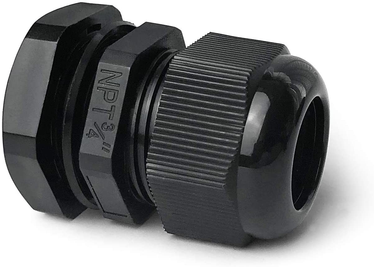 PG9 Nylon Cable Gland Joint Waterproof IP68 For 4mm - 8mm Dia Cable Wire