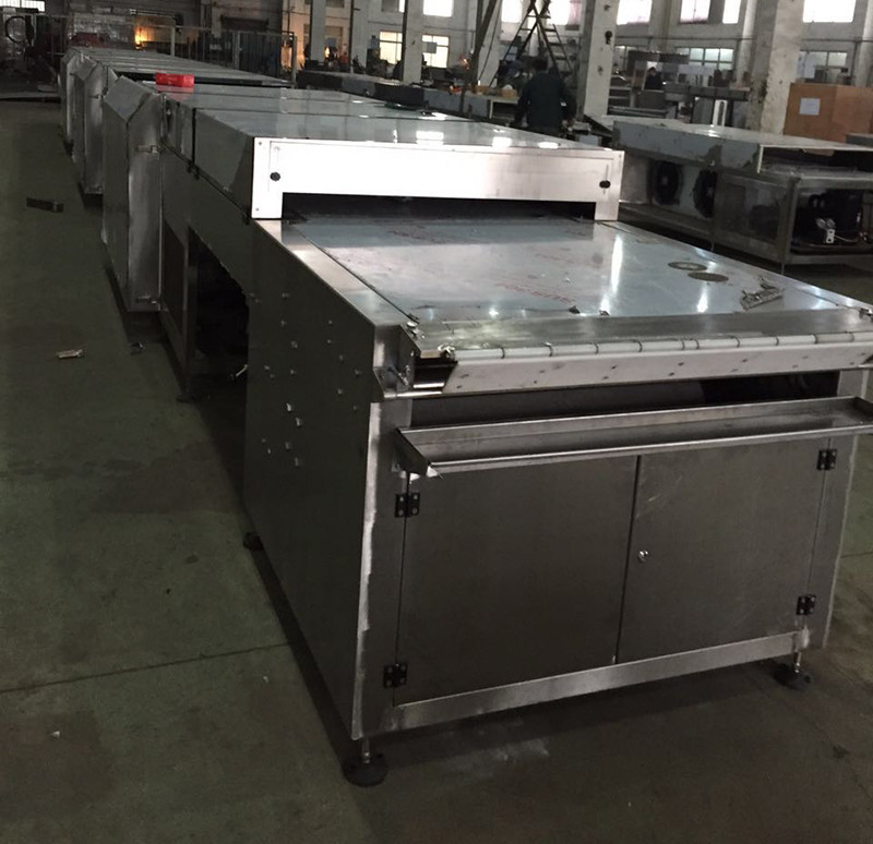 stainless steel Chocolate Enrobing Machine High Efficiency For Factory use