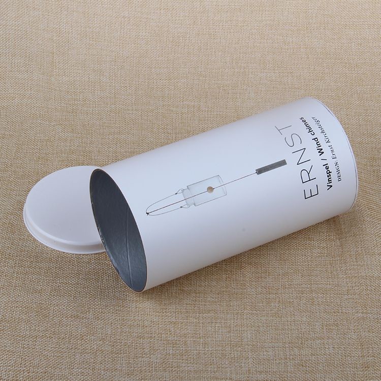 Airtight Fork Packaging Tube Paper Composite Cans Plastic Cap Custom Printing