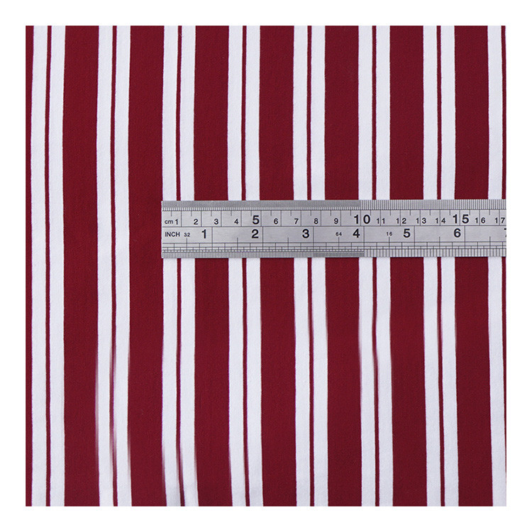 Pure Cotton Stretch Stripe Fabric , 175cm Lightweight Organic Striped Fabric