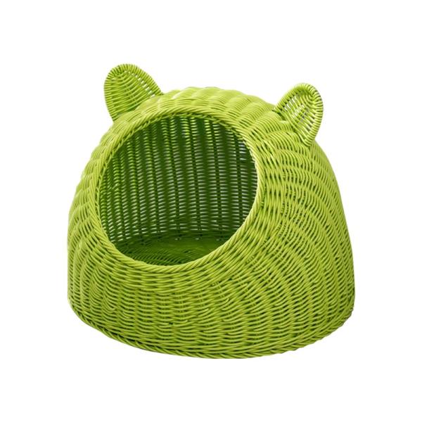 Handmade Woven Dog Cave House Cute Rattan Cat Nest Indoor