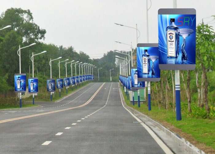 55 Inch Iphone Series P6 Outdoor Advertising Led Display Video Street Lighting Pole Open Sign