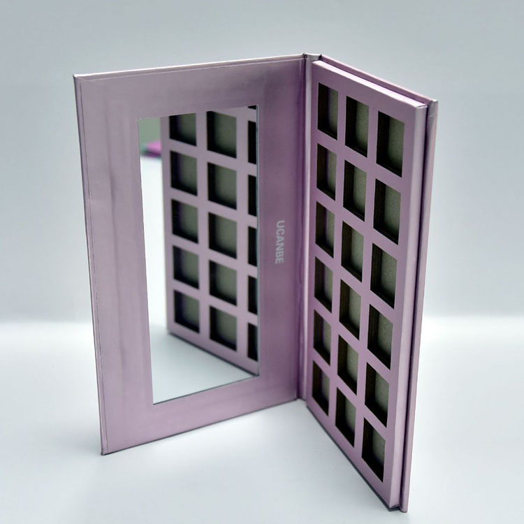 Customized Cosmetic Packaging Case Foldable 3*6 Empty Eyeshadow Box