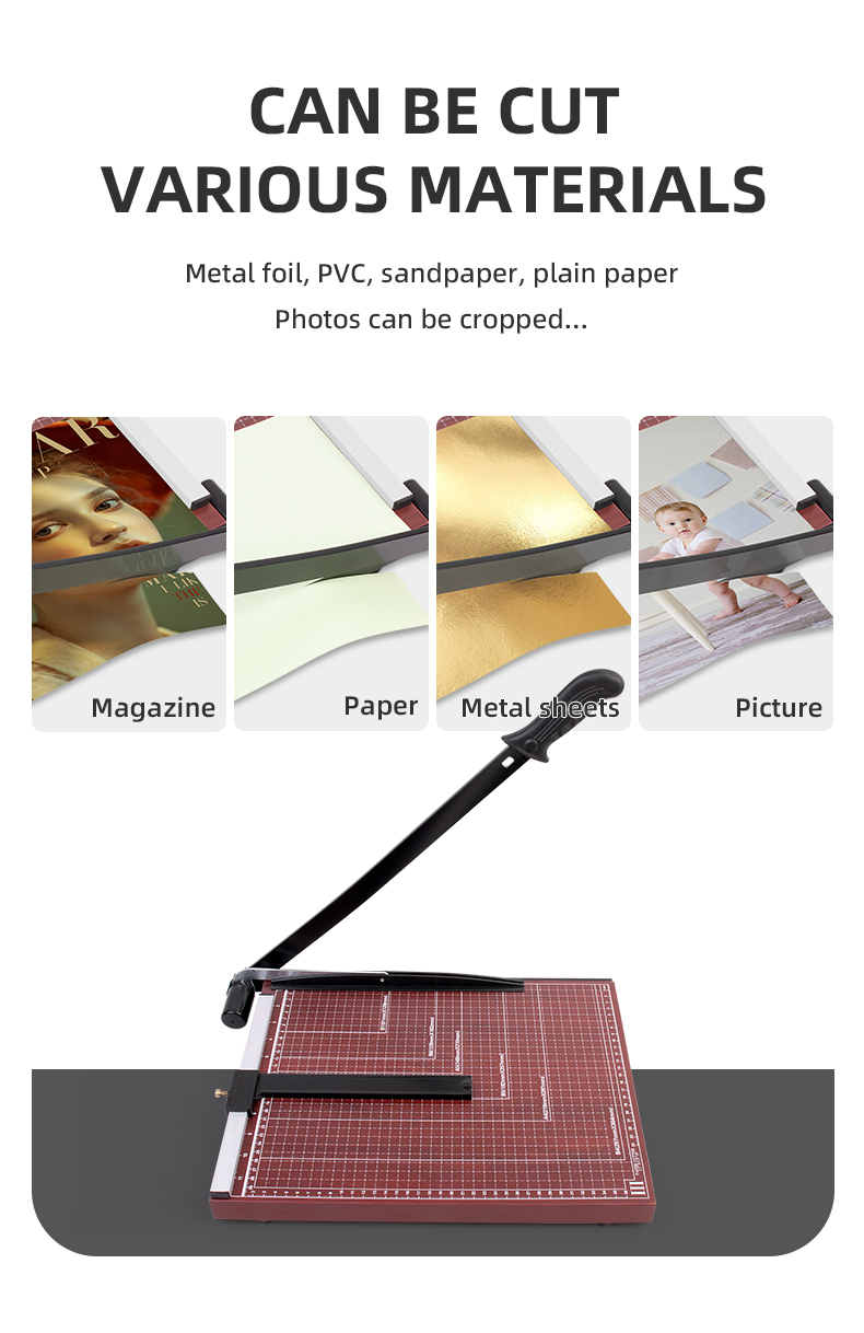 Paper Cutter Professional Design B4 Guillotine Paper Trimmer With Wooden Base