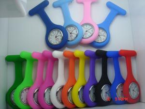 China Colorful Silicone Rubber Nurse Watches Doctor Medical Wristwatch Accept Pantone Color Custom , 15 Colors In Stock on sale