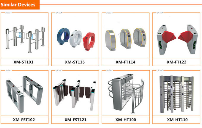 Fingerprint Access Control Turnstile Gate , Automatic Flap Card Access Control System