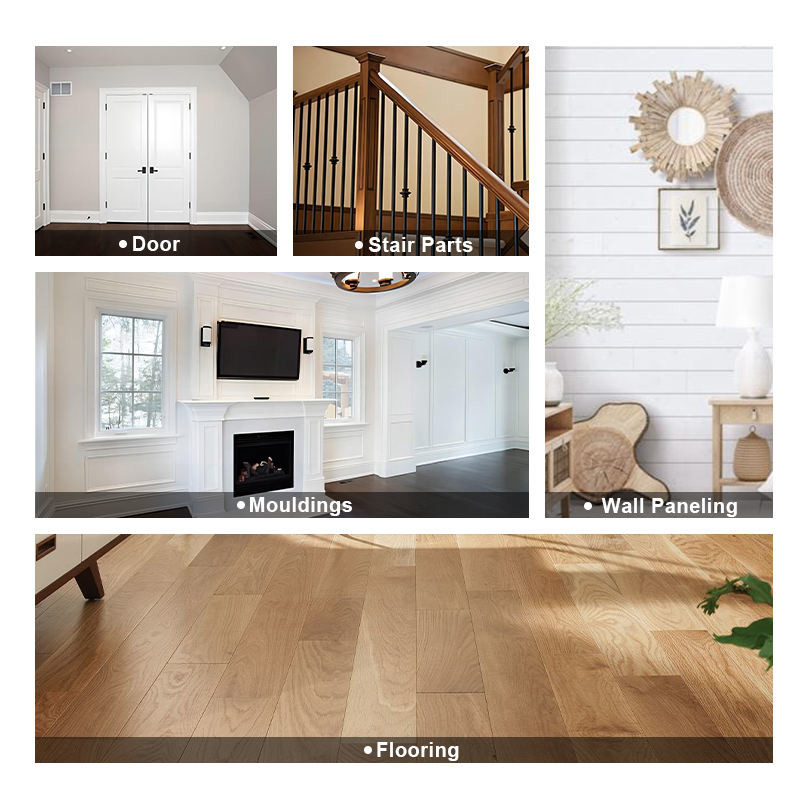 Waterproof White Primed Mdf Baseboard Primed Wood Molding Corner Decoration