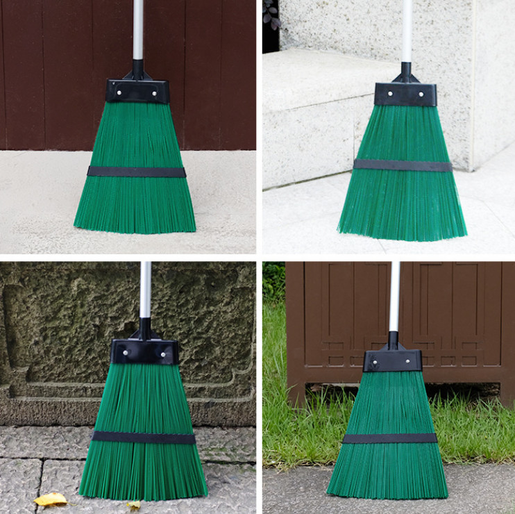 Garden Courtyard Broom For Sanitation And Cleaning Aluminum Telescopic For Outdoor Floor Sweeping