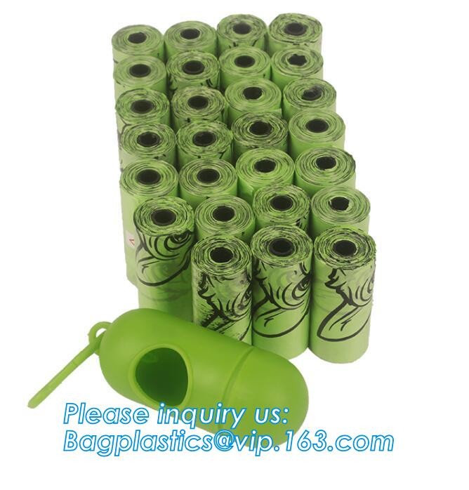 10 Rolls/150Pcs Plastic Pet Dog Waste Bags 33 * 22cm Durable Trash Cleaning Bag, cornstarch based compostable pet waste