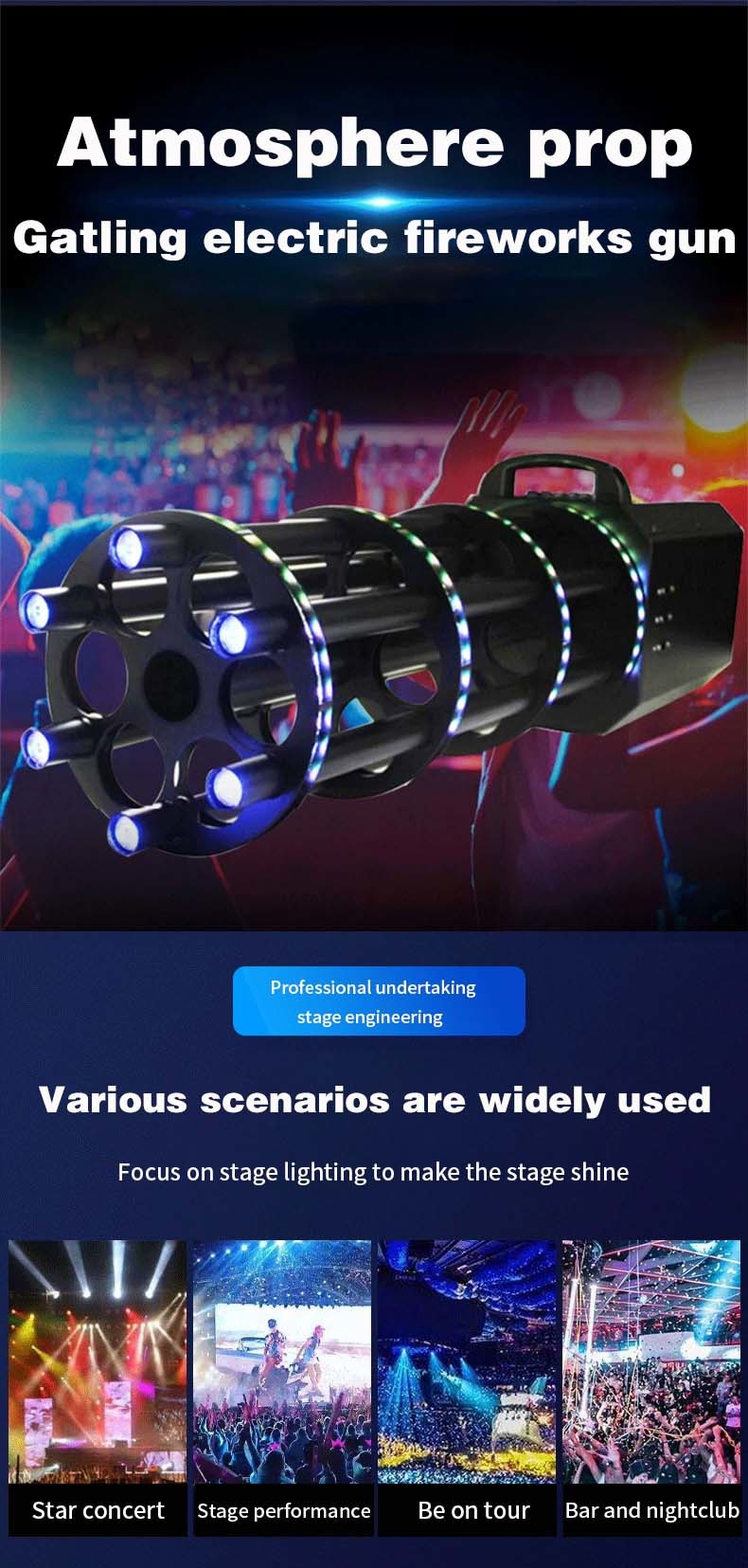 Electric Stage Paper Boom Confetti Gun 22KG Single Item for Dj Party Co2 Wedding