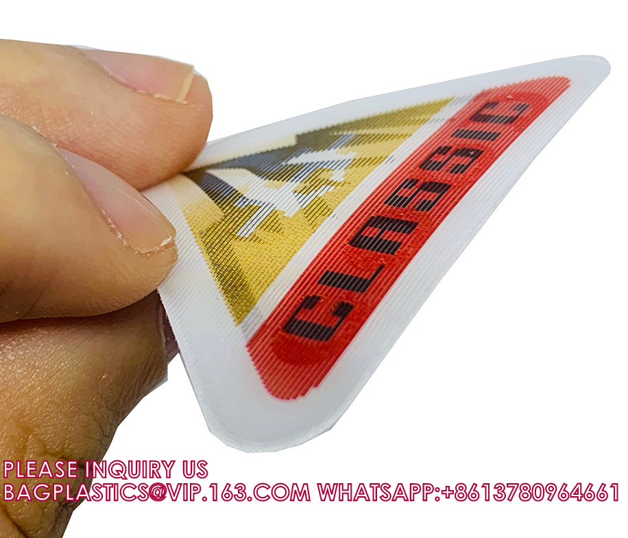 Custom High Definition 3D Lenticular Pictures TPU Plastic Label Card Eco-Friendly TPU 3D Lenticular Patch Lenticular