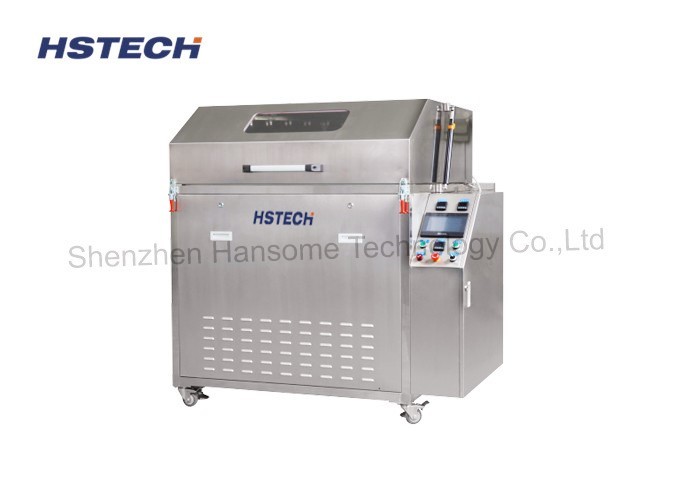 PLC Control Aqueous Auto SMT Wave Solder Pallets Condenser Spraying Cleaner