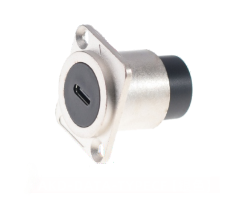 USB TYPE C Zinc Alloy Square Data Connector Dustproof Audio Data Connector for Industrial Electronics Accessories