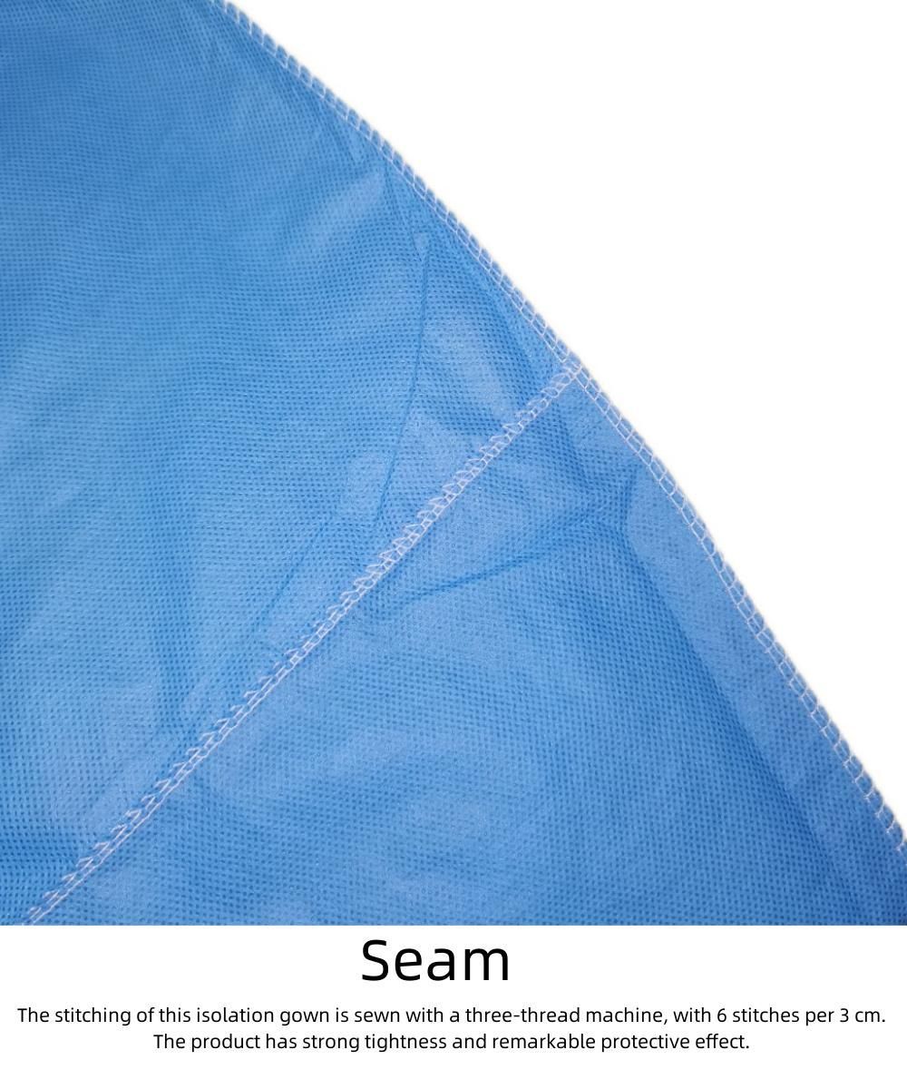 Sterile Nonwoven Disposable Isolation Gown SMS/SMMS Surgical Gown with AAMI Level3
