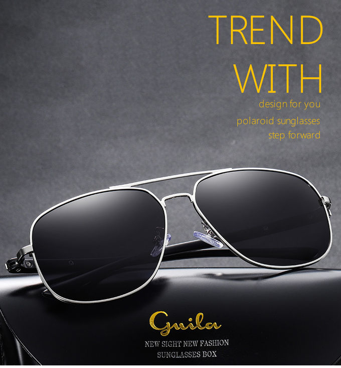 Unique Trending Uv400 Polarized Sunglasses BSCI Square Ocean Lens