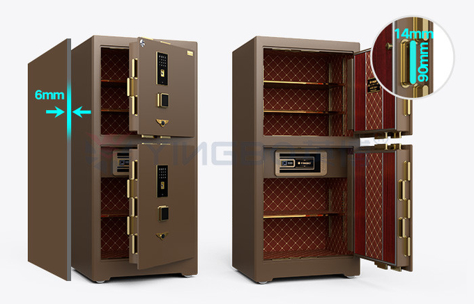 Solid Steel Fingerprint Commercial Safe Box Bank Grade Biometric H1280mm
