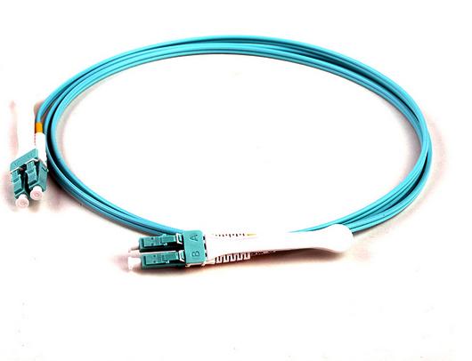 OM3 50/125 Fiber Optic Patch Cord , multimode fiber patch cord 5Mtrs PVC aqua cable