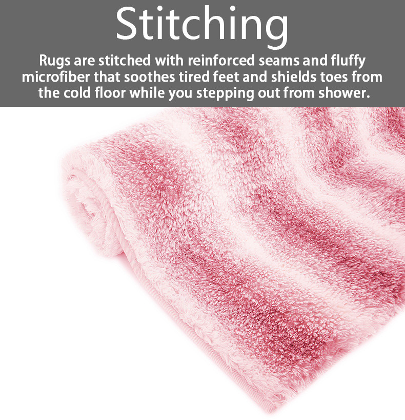 20x30 Multipurpose Plush Microfiber Shaggy Bath Mat Pink Color