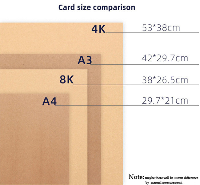 Double Sided Brown A4 A3 Cardboard Kraft Paper