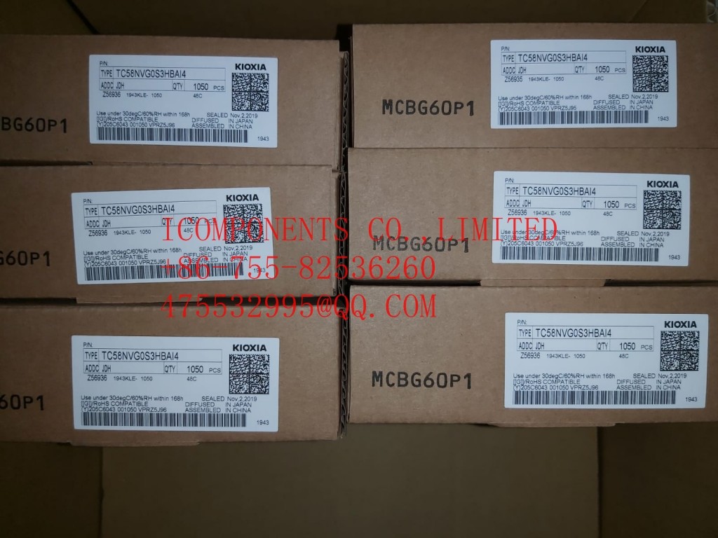 TC58BVG0S3HBAI4 KIOXIA NAND Flash Parallel 3.3V 1G-bit 128M x 8 63-Pin FBGA