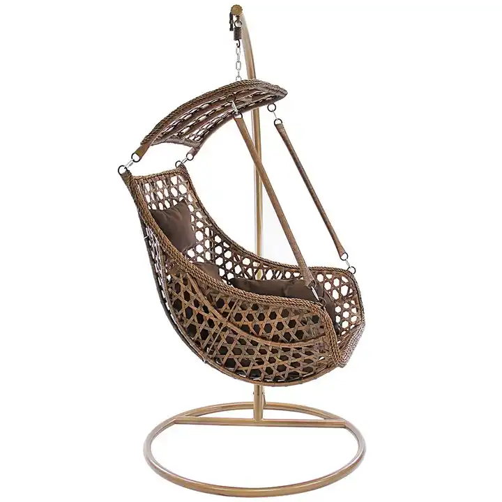 Washable Hanging Basket Swing Chair Balcony Hanging Wicker Basket Chair