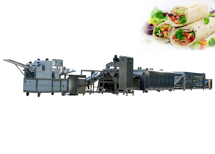 220V / 380V PLC Alloy Steel Tortilla Production Line With 0-300C Temperature Control
