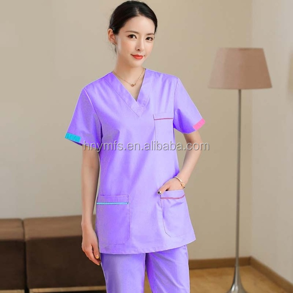 3 Pockets Hospital Scrub Suit Custom Logo Medical Doctors Maternity Scrubs