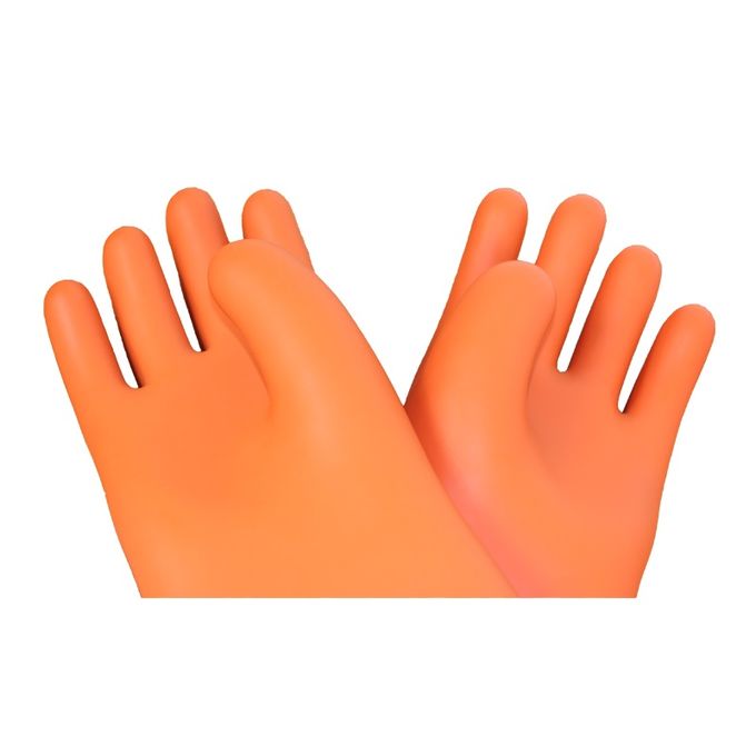 Rubber Insulating Electrical Safety Gloves Voltage Rating AC 7500 V Class 1