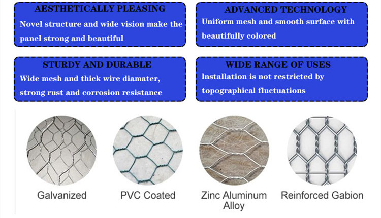 Galvanized Iron Wire Hexagonal Gabion Stone Baskets for TT/Western Union Payment Term