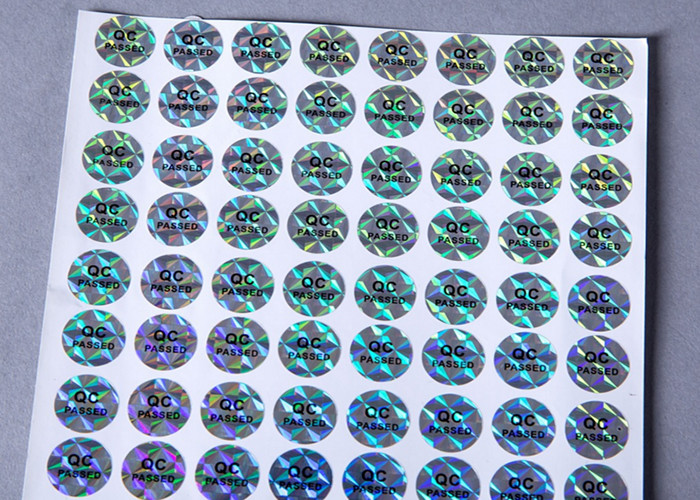 Color - Changing Silver Security Hologram Sticker With Scratch Off Code