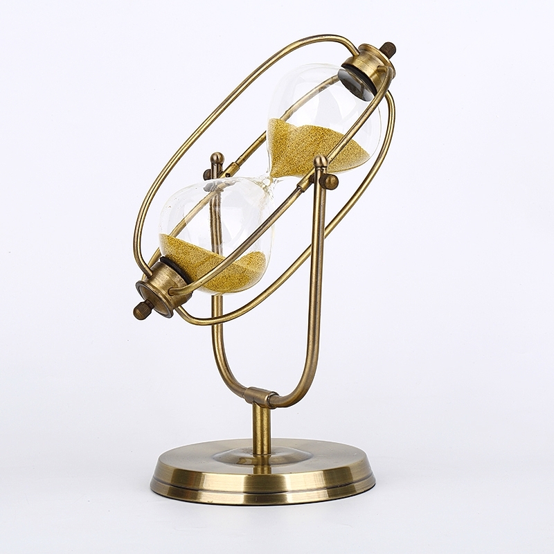 Luxury Decorative Metal Hour Glass Timer 1 Hour Logo Customized