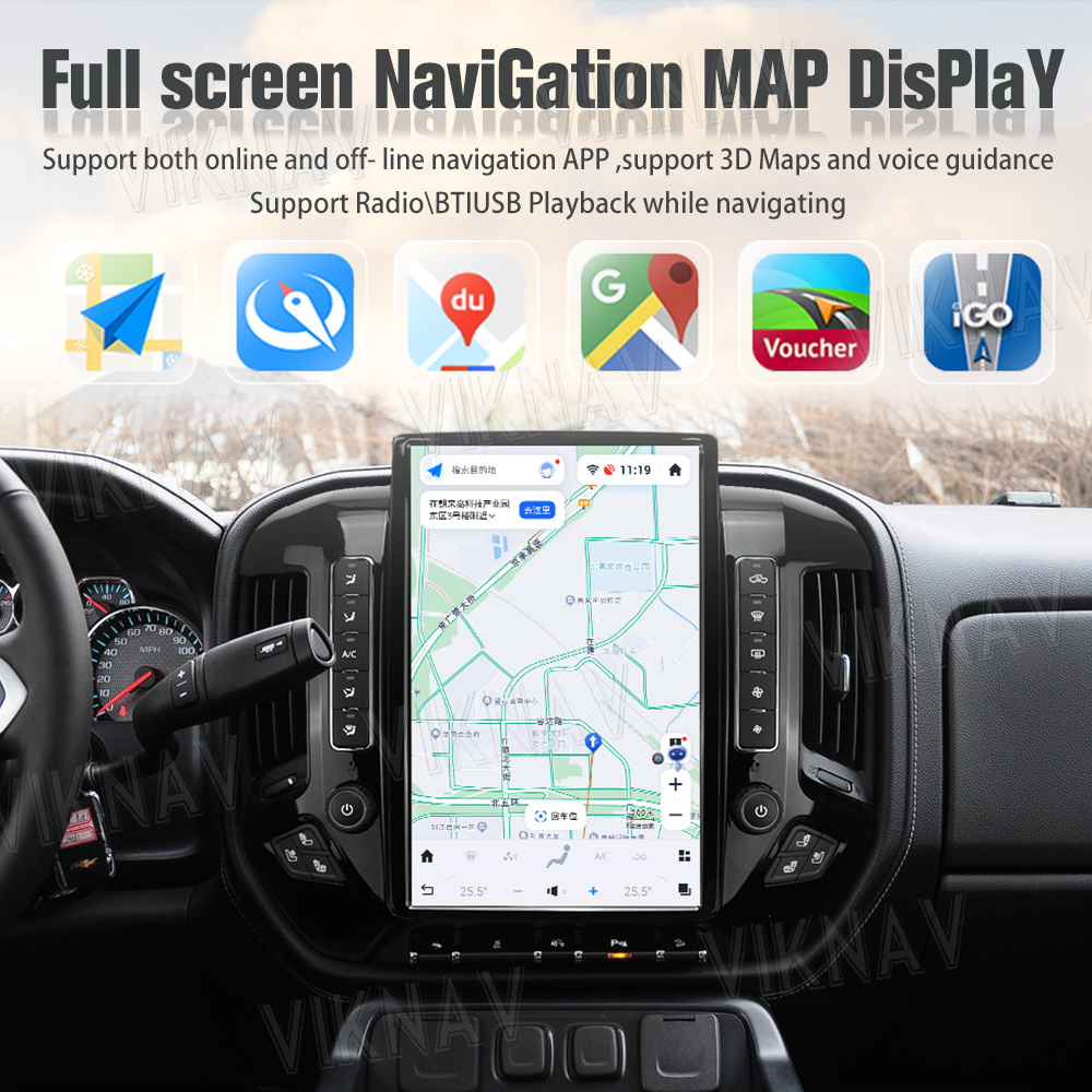 Viknav Car Radio Car Radio For Chevroler Silverado / GMC SIERRA (2013-2020)14.4 inch Android Upgrade Auto audio Wireless