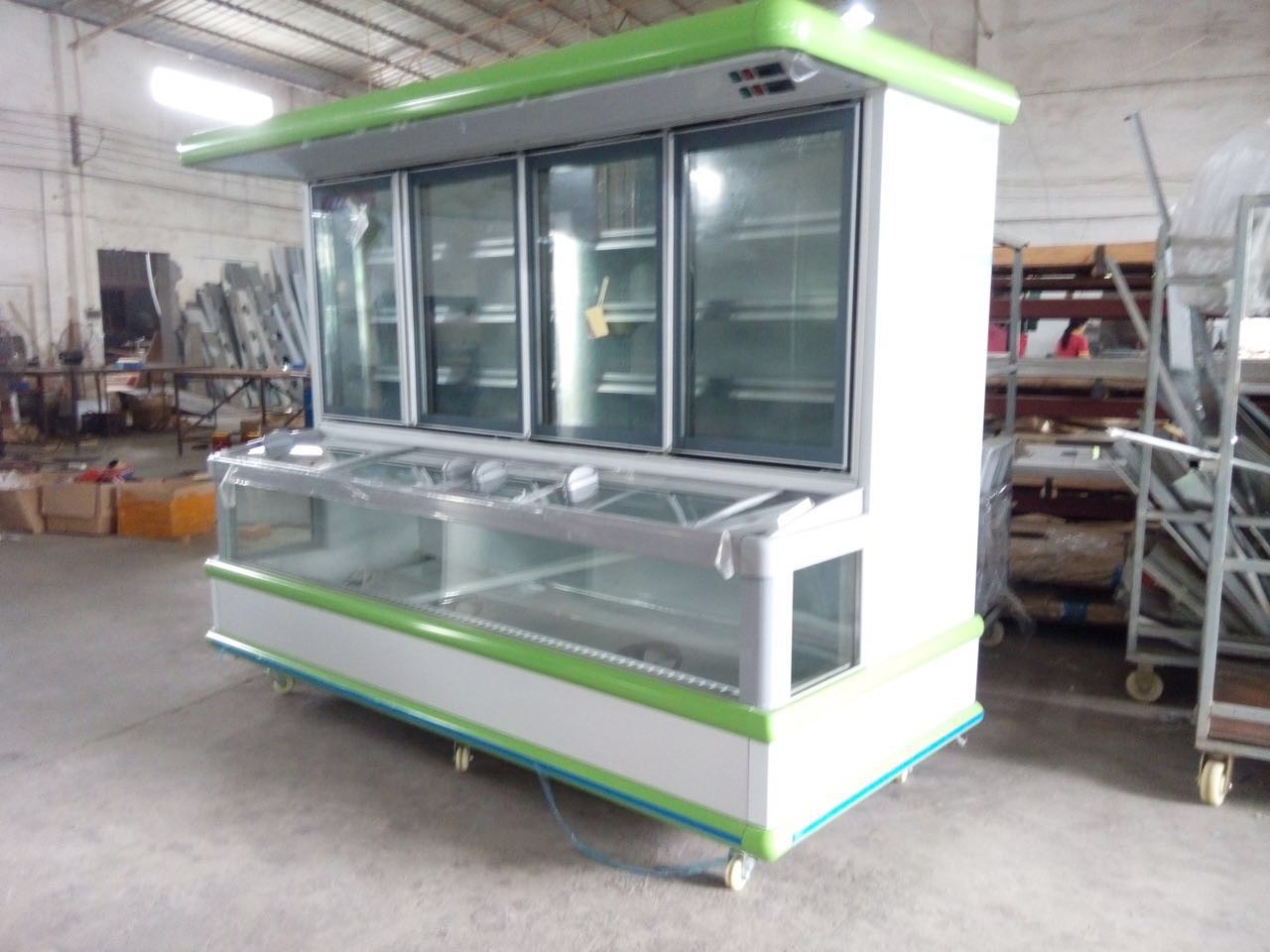 Vertical Combination Freezer And Refrigerator With 1.8 M 2.5m High Efficient