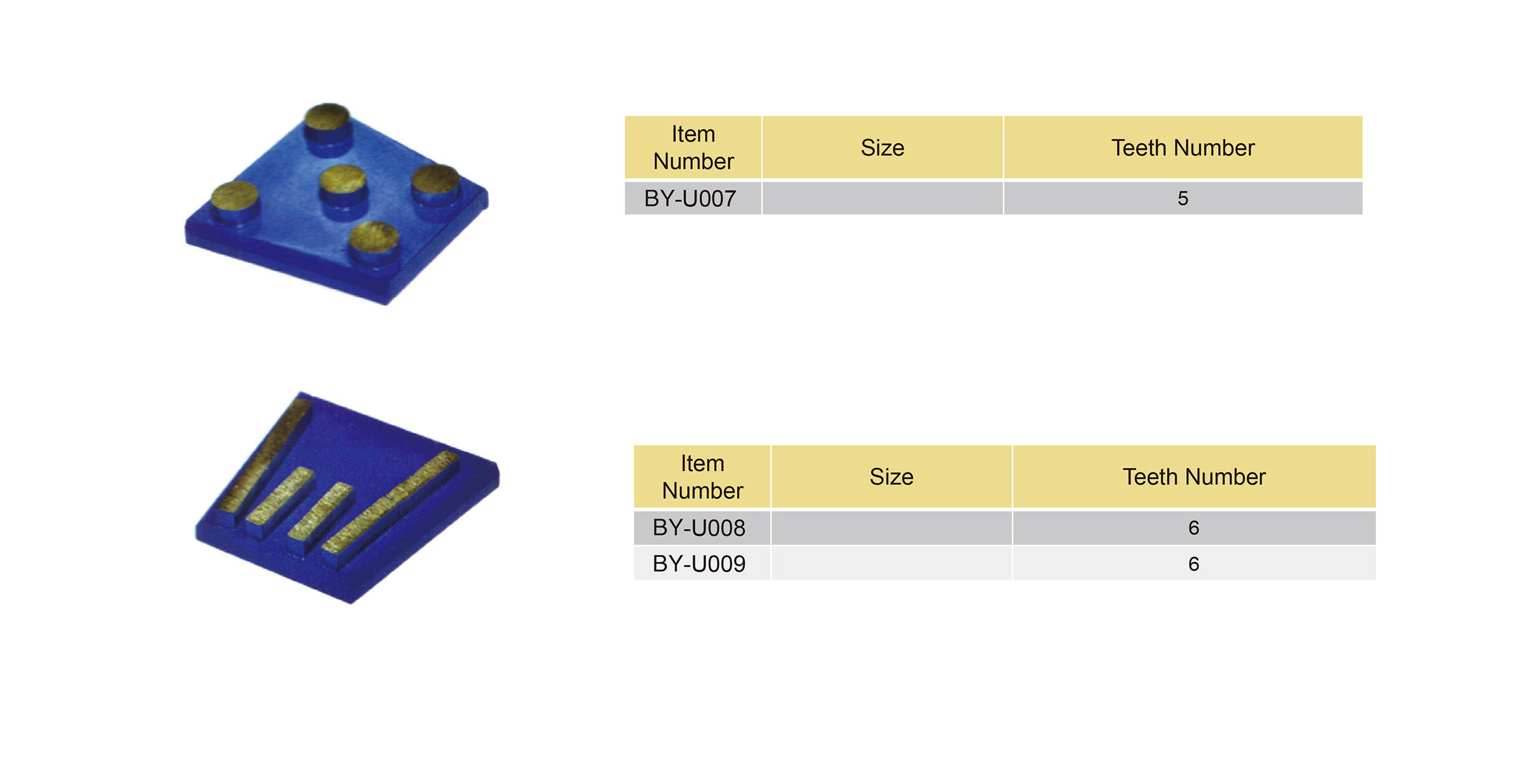 100MM To 250mm Diamond Grinding Pad PCD Marble Polishing Pads