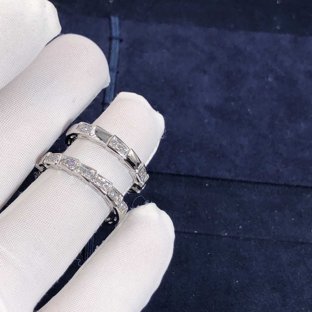 Elegant Customized 18K Gold Serpenti Viper Ring Diamond Ring Yellow Gold White Gold