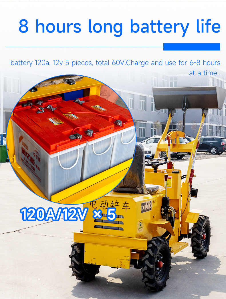 Strong Power 1800W Electric Small Wheel Loader Mini Front End Loader HTEL12